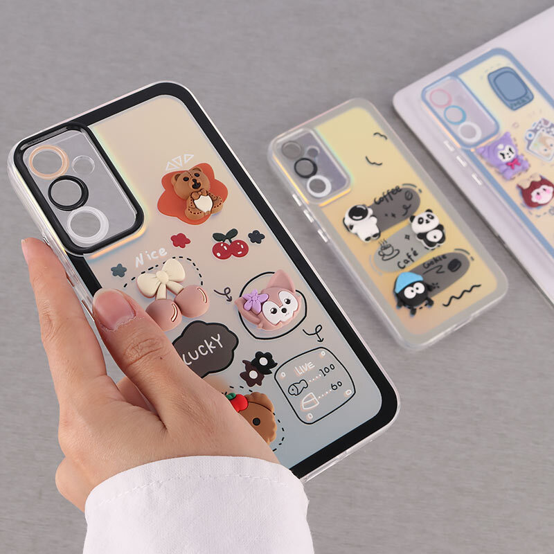 قاب هولوگرامی سامسونگ Galaxy A34 عروسکی برجسته محافظ لنزدار