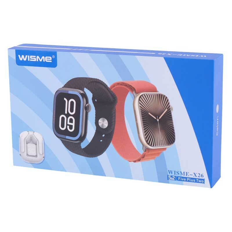 پکیج ساعت هوشمند و هندزفری بلوتوثی ویسمی Wisme WS-X26