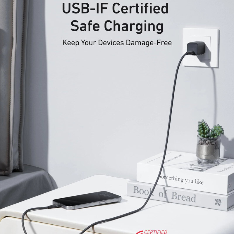 کابل تبدیل فست شارژ Anker A82E2 Type-C to Type-C PD 240W 1.8m