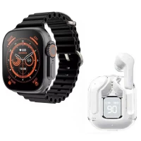 پکیج ساعت هوشمند و هندزفری بلوتوثی ویسمی Wisme WS-X19 Ultra 3