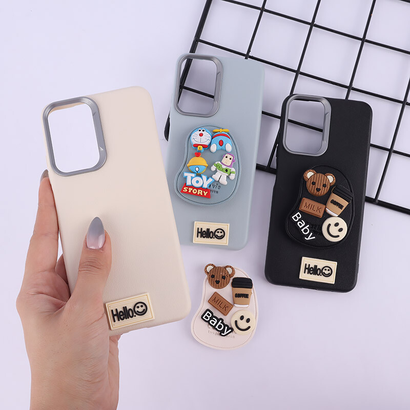 قاب چرمی ژله ای Leather شیائومی Redmi Note 12S پاپ سوکت دار