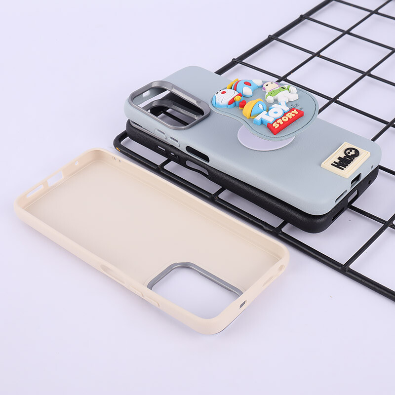 قاب چرمی ژله ای Leather شیائومی Redmi Note 12S پاپ سوکت دار