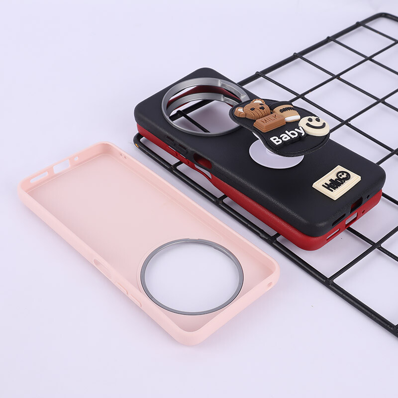 قاب چرمی ژله ای Leather شیائومی Redmi A4 پاپ سوکت دار