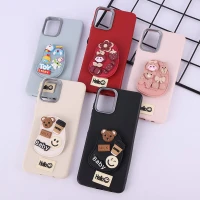 قاب چرمی ژله ای Leather سامسونگ Galaxy A06 پاپ سوکت دار