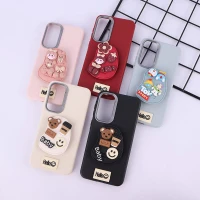 قاب چرمی ژله ای Leather سامسونگ Galaxy A55 پاپ سوکت دار