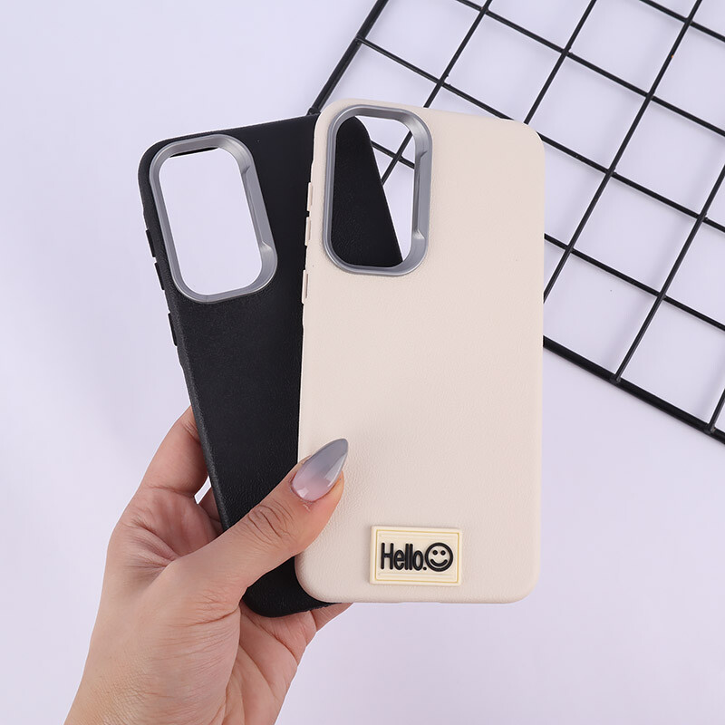 قاب چرمی ژله ای Leather سامسونگ Galaxy A55 پاپ سوکت دار