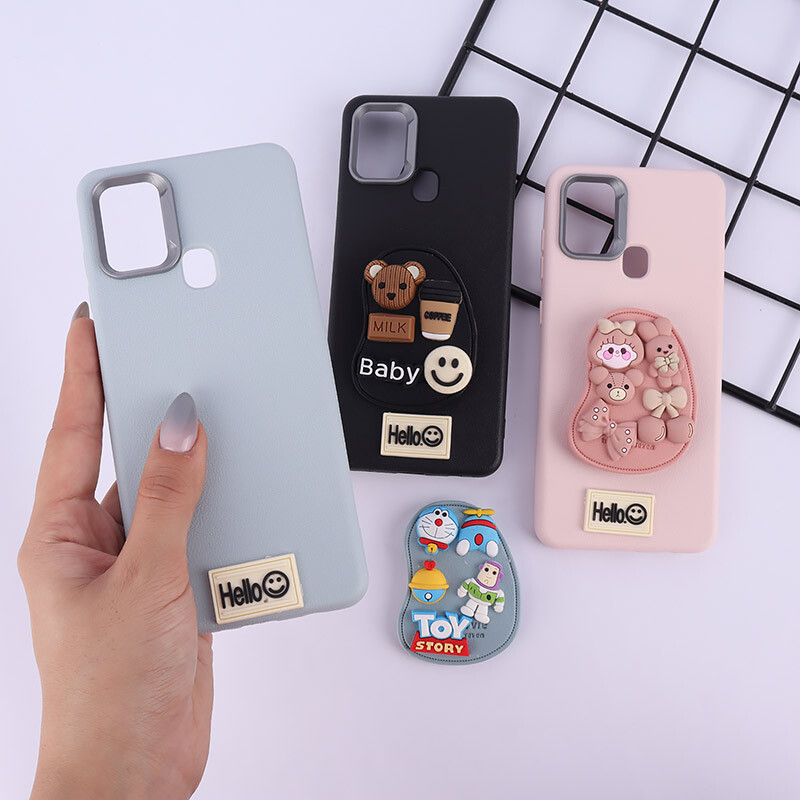 قاب چرمی ژله ای Leather سامسونگ Galaxy A21s پاپ سوکت دار