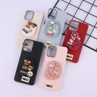 قاب چرمی ژله ای Leather سامسونگ Galaxy A12 / M12 پاپ سوکت دار