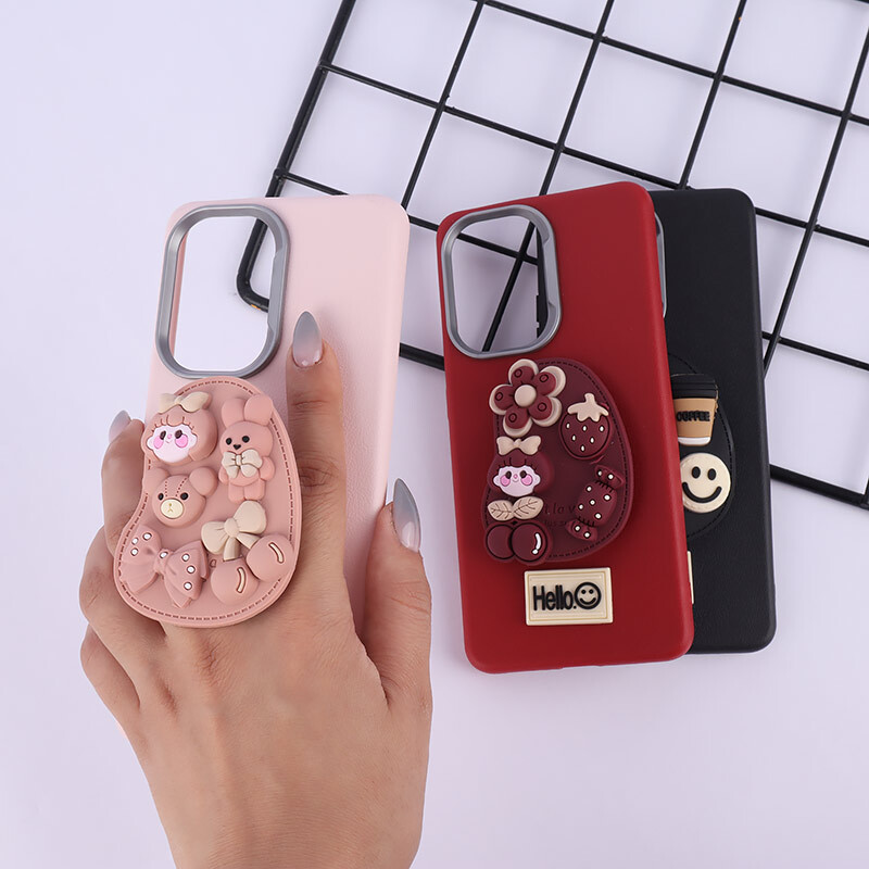 قاب چرمی ژله ای Leather شیائومی Poco X7 Pro پاپ سوکت دار