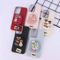 قاب چرمی ژله ای Leather سامسونگ Galaxy A26 پاپ سوکت دار