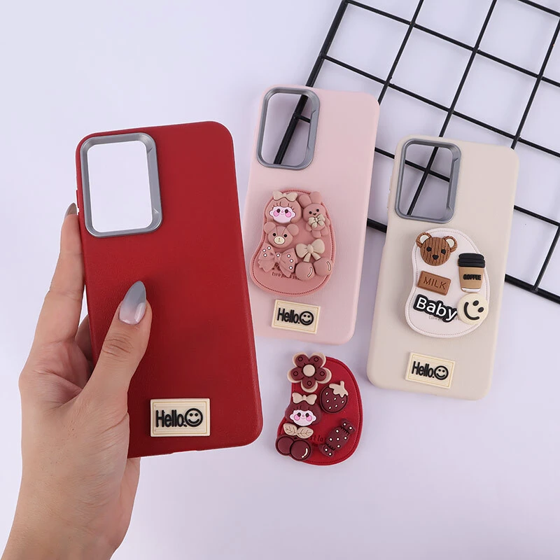 قاب چرمی ژله ای Leather سامسونگ Galaxy A26 پاپ سوکت دار