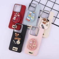 قاب چرمی ژله ای Leather شیائومی Redmi 13 4G / Redmi 13 5G پاپ سوکت دار