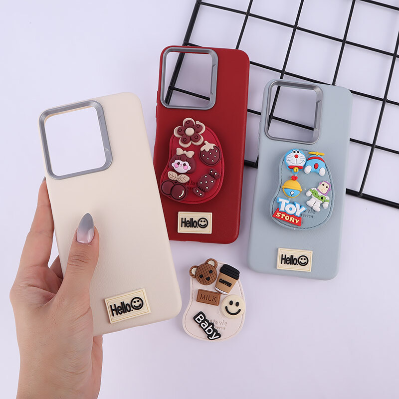 قاب چرمی ژله ای Leather شیائومی Redmi 13 4G / Redmi 13 5G پاپ سوکت دار