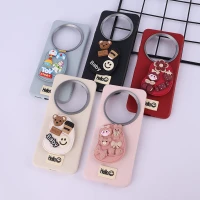 قاب چرمی ژله ای Leather شیائومی Redmi 14C / Poco C75 پاپ سوکت دار
