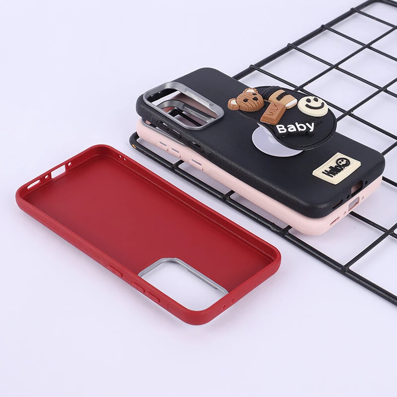 قاب چرمی ژله ای Leather سامسونگ Galaxy A36 پاپ سوکت دار
