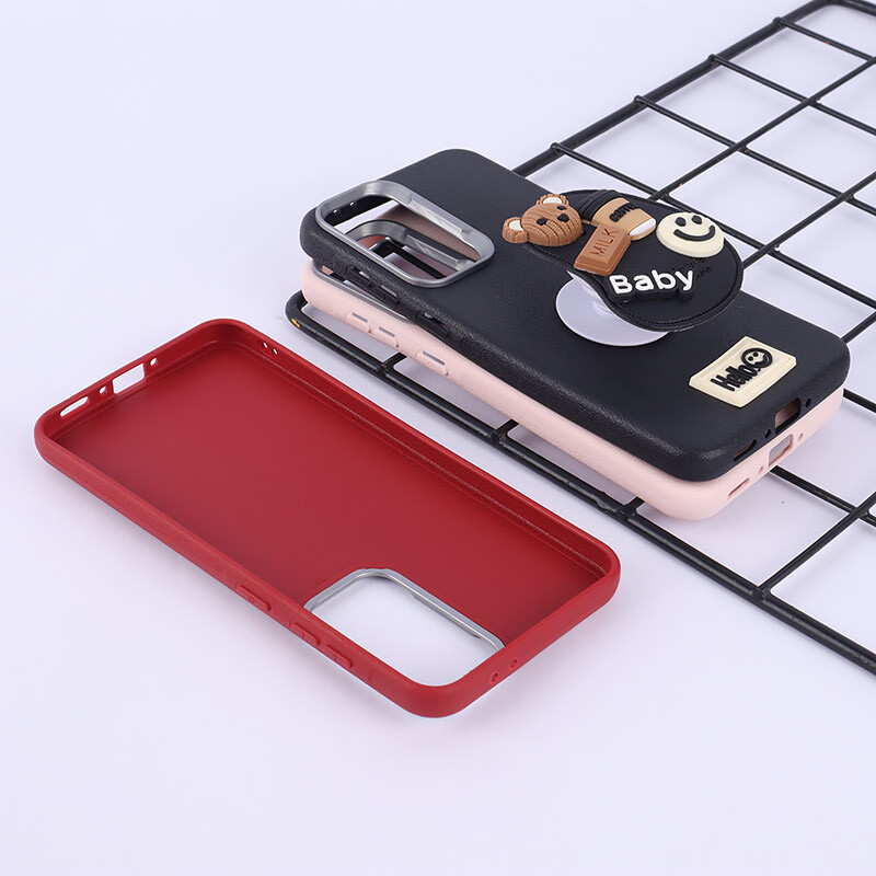 قاب چرمی ژله ای Leather سامسونگ Galaxy A36 پاپ سوکت دار