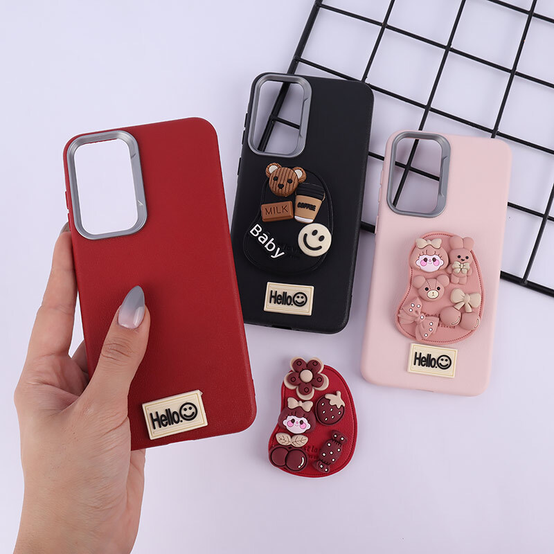 قاب چرمی ژله ای Leather سامسونگ Galaxy A36 پاپ سوکت دار
