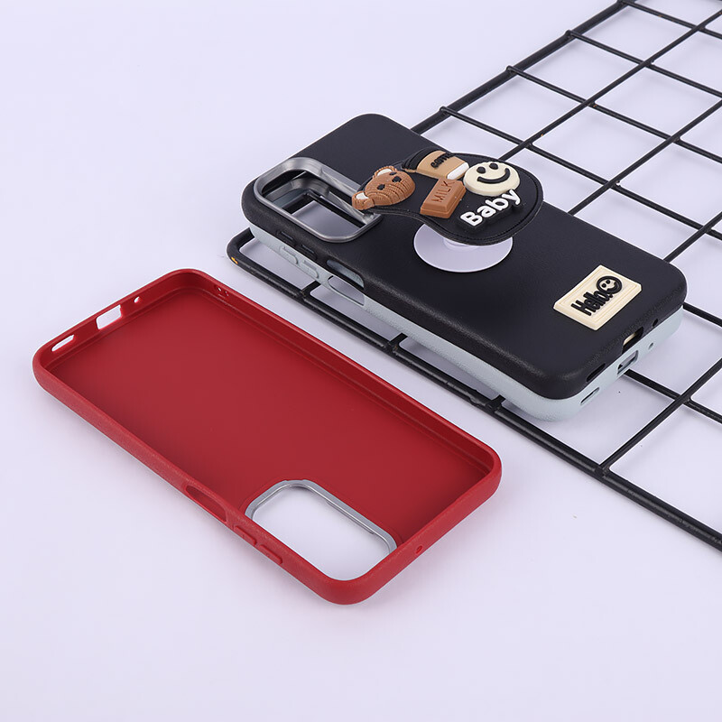 قاب چرمی ژله ای Leather سامسونگ Galaxy A16 4G / A16 5G پاپ سوکت دار