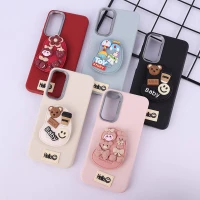 قاب چرمی ژله ای Leather سامسونگ Galaxy A16 4G / A16 5G پاپ سوکت دار