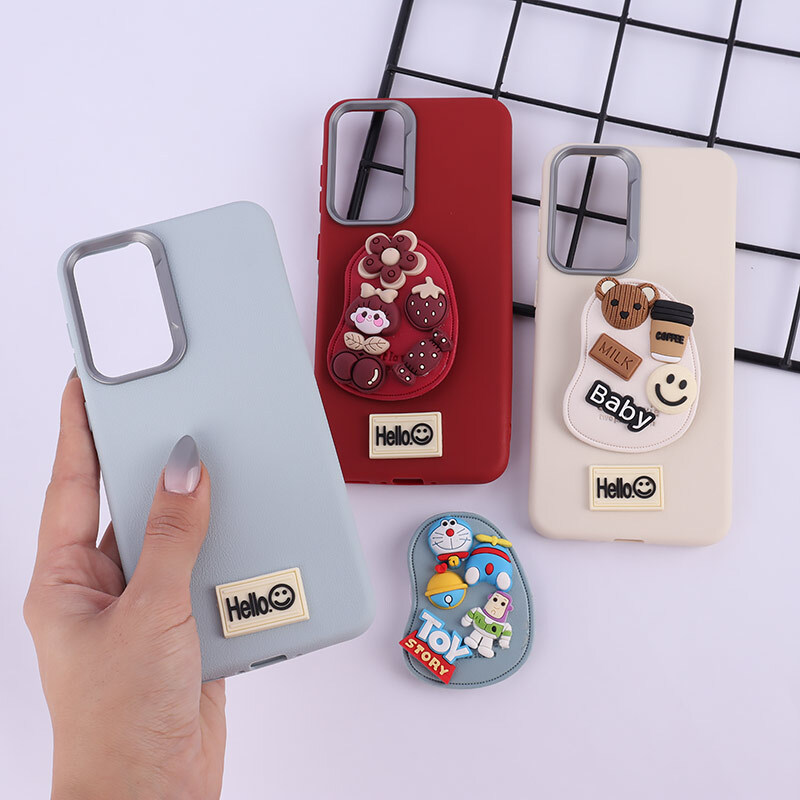 قاب چرمی ژله ای Leather سامسونگ Galaxy A56 پاپ سوکت دار