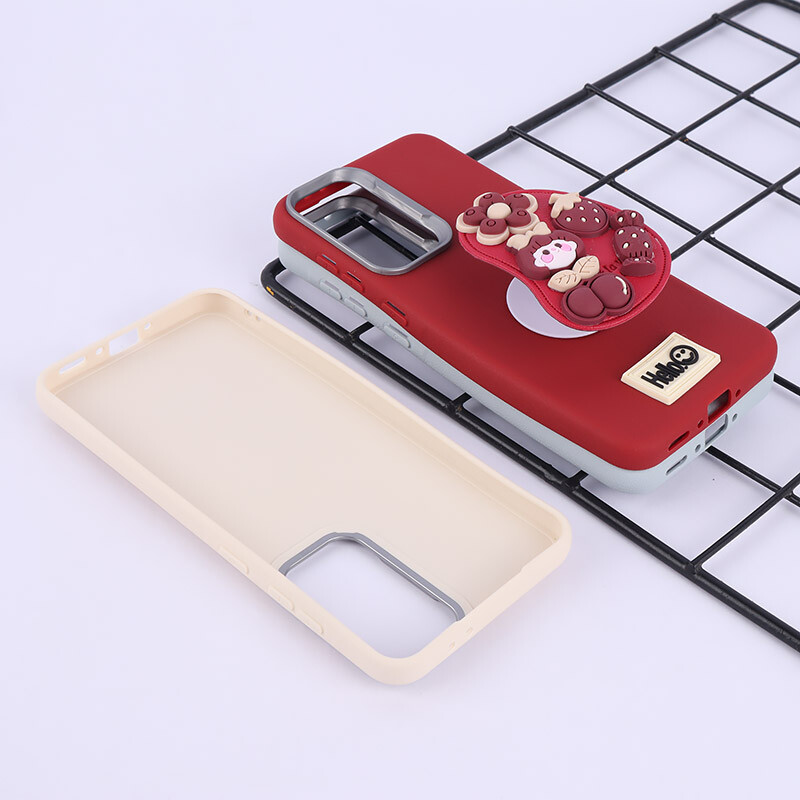قاب چرمی ژله ای Leather سامسونگ Galaxy A56 پاپ سوکت دار