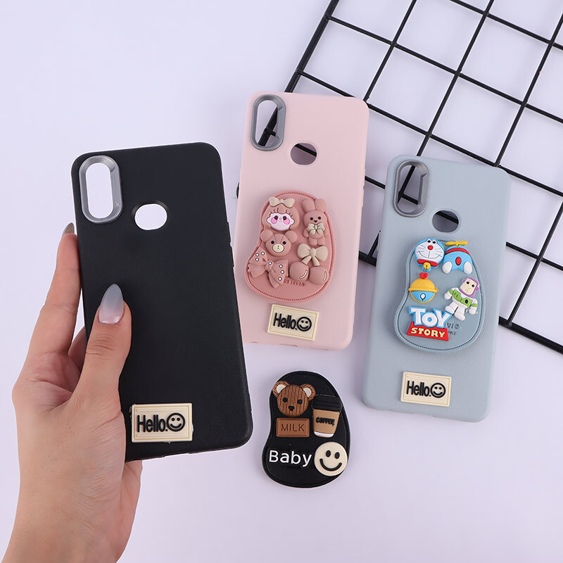 قاب چرمی ژله ای Leather سامسونگ Galaxy A10s پاپ سوکت دار