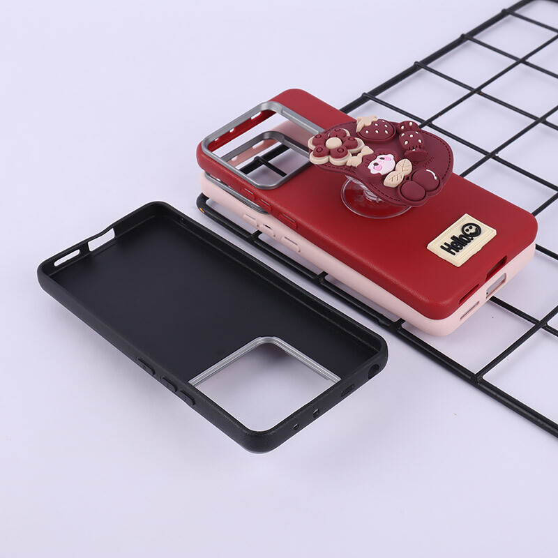 قاب چرمی ژله ای Leather شیائومی Redmi Note 14 پاپ سوکت دار