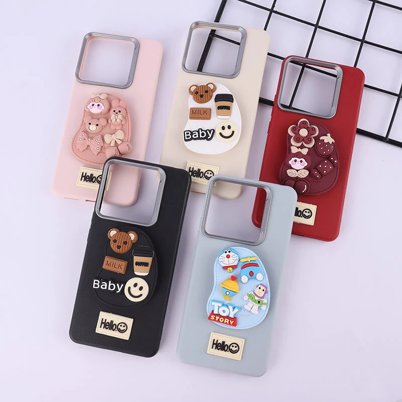 قاب چرمی ژله ای Leather شیائومی Redmi Note 14 پاپ سوکت دار