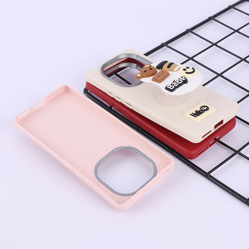 قاب چرمی ژله ای Leather شیائومی Redmi Note 14 Pro 4G پاپ سوکت دار