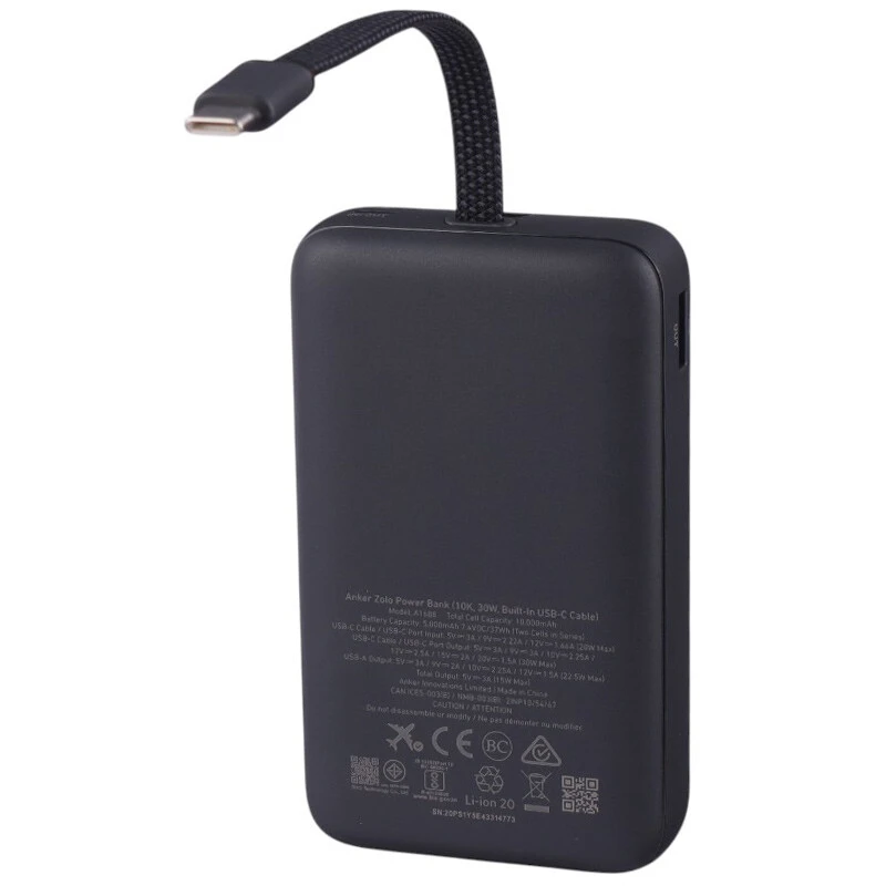 پاوربانک فست شارژ انکر A1688 30W ظرفیت 10000 میلی آمپر ساعت