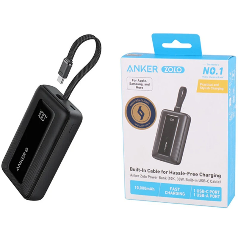 پاوربانک فست شارژ انکر A1688 30W ظرفیت 10000 میلی آمپر ساعت