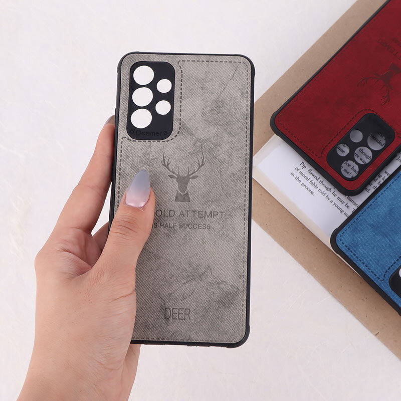 قاب چرمی A Bold Attempt سامسونگ Galaxy A32 4G محافظ لنزدار