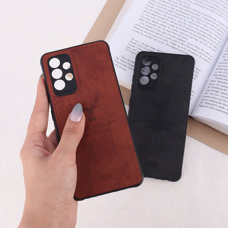 قاب چرمی A Bold Attempt سامسونگ Galaxy A32 4G محافظ لنزدار