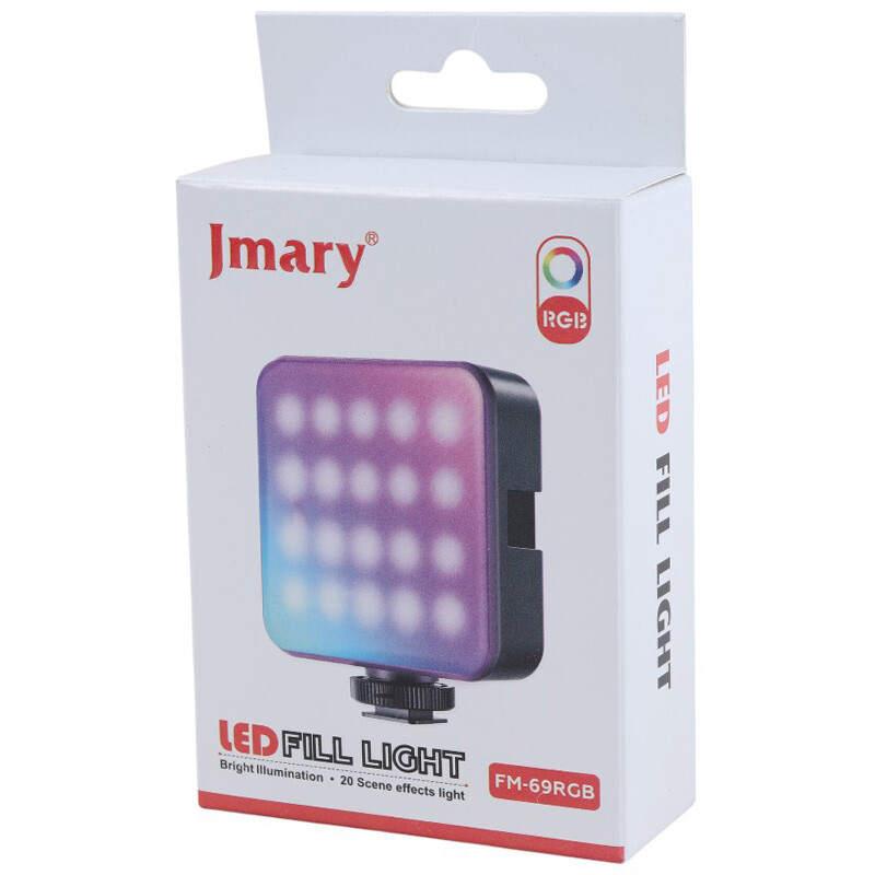نور ثابت ال ای دی شارژی جی ماری مدل Jmary FM-69RGB