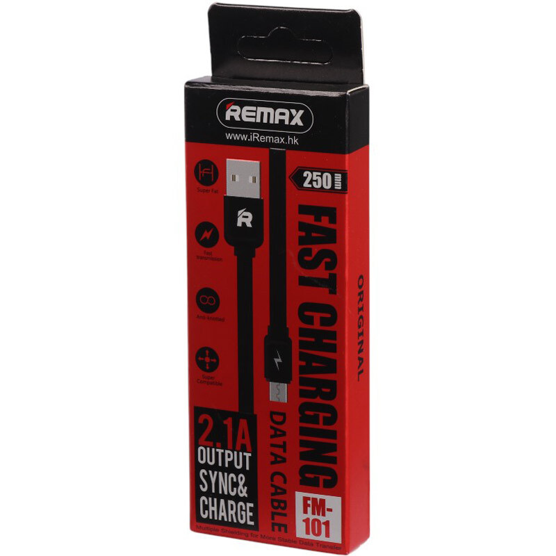 کابل کوتاه میکرو یو اس بی فست شارژ Remax FM-101 2.1A 25cm