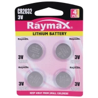 باتری سکه ای Raymax CR2032 بسته 4 عددی