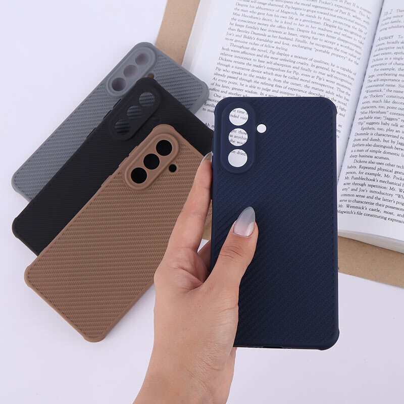 قاب ژله ای سامسونگ Galaxy A56 طرح سیلیکون کربنی محافظ لنزدار