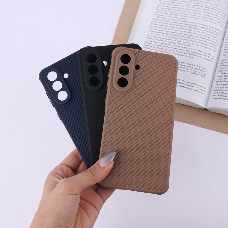 قاب ژله ای سامسونگ Galaxy A56 طرح سیلیکون کربنی محافظ لنزدار