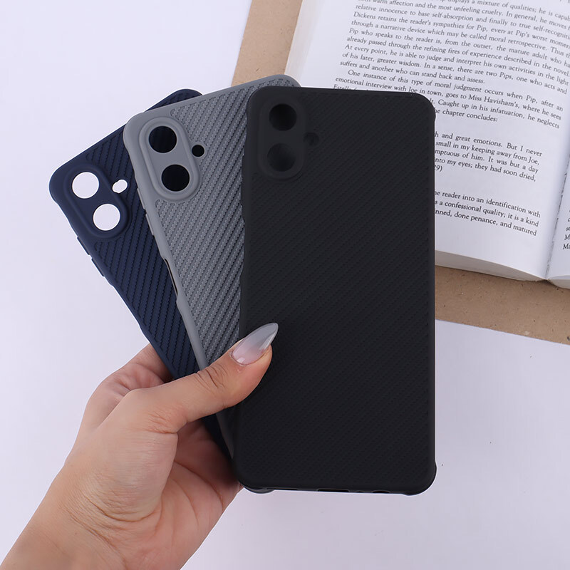 قاب ژله ای سامسونگ Galaxy A06 طرح سیلیکون کربنی محافظ لنزدار