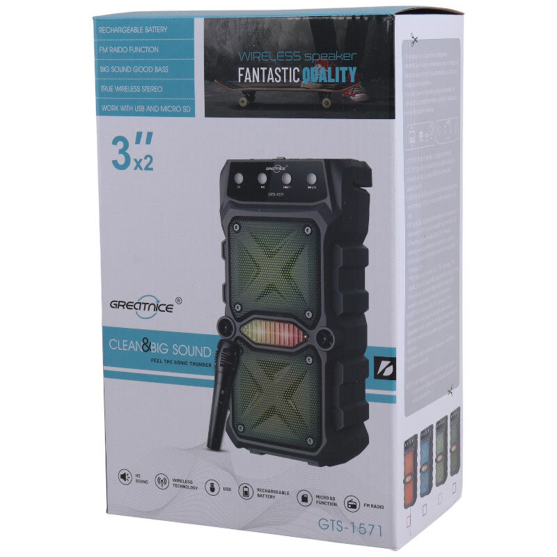 اسپیکر بلوتوثی گریت نایس GTS-1571 + میکروفون