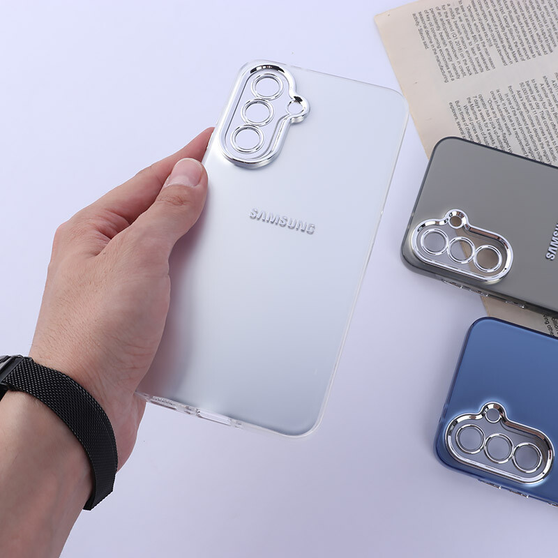 قاب PC سامسونگ Galaxy A56 براق متال محافظ لنزدار