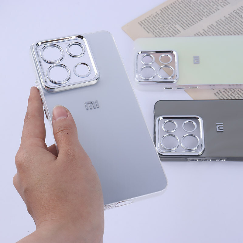 قاب PC شیائومی Redmi Note 13 4G براق متال محافظ لنزدار