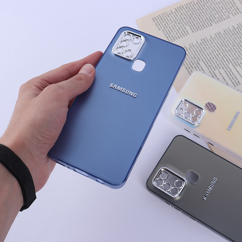 قاب PC سامسونگ Galaxy A21s براق متال محافظ لنزدار