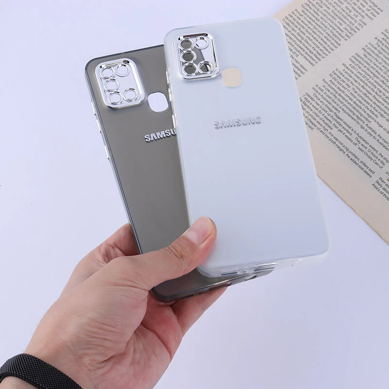 قاب PC سامسونگ Galaxy A21s براق متال محافظ لنزدار