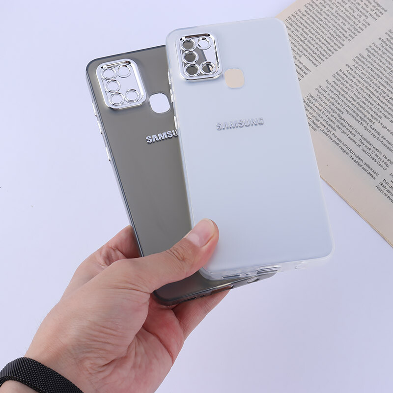 قاب PC سامسونگ Galaxy A21s براق متال محافظ لنزدار