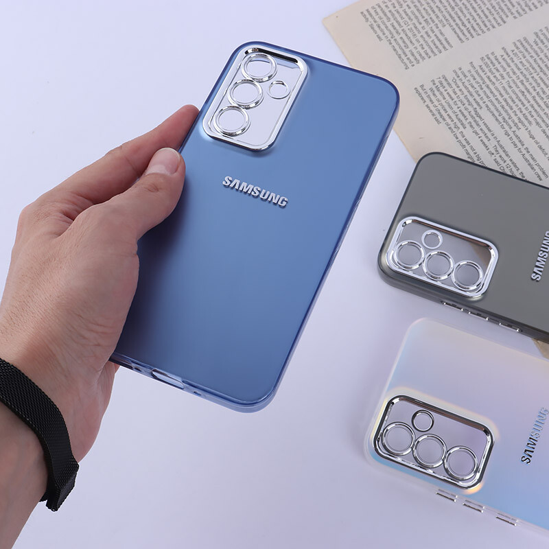 قاب PC سامسونگ Galaxy A54 براق متال محافظ لنزدار