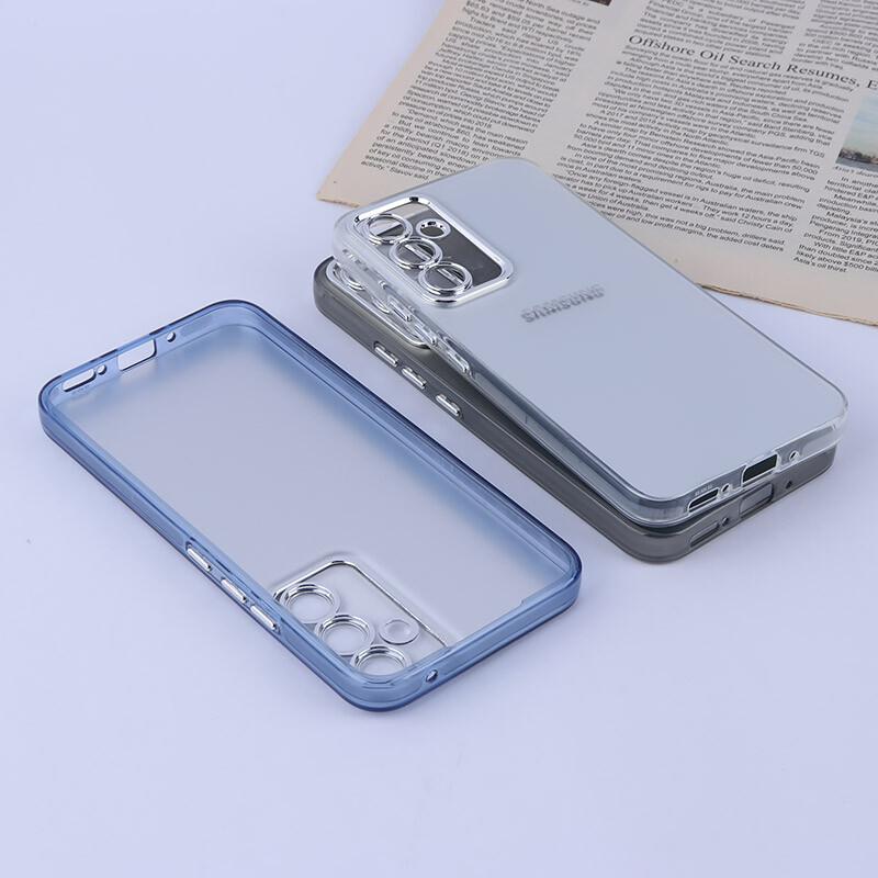 قاب PC سامسونگ Galaxy A54 براق متال محافظ لنزدار