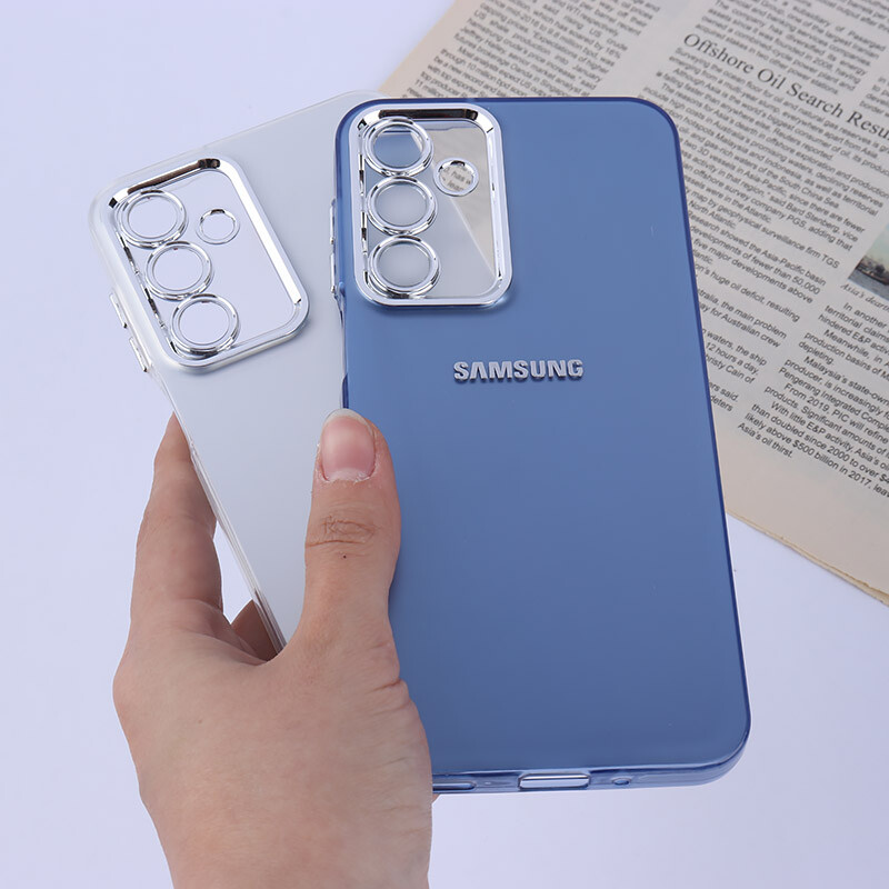 قاب PC سامسونگ Galaxy A16 4G / A16 5G براق متال محافظ لنزدار