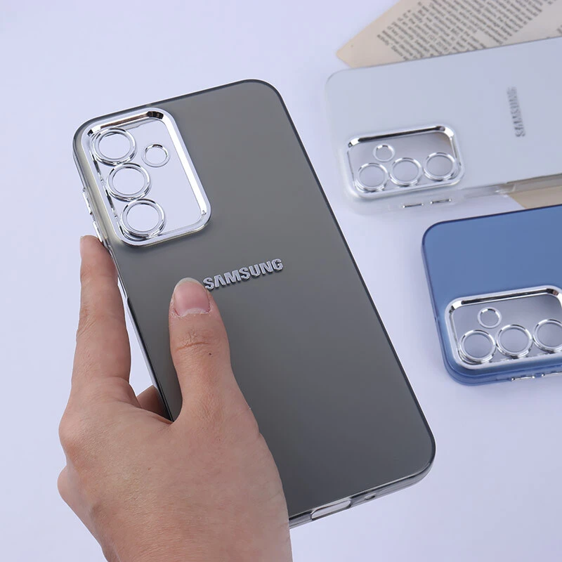 قاب PC سامسونگ Galaxy A16 4G / A16 5G براق متال محافظ لنزدار
