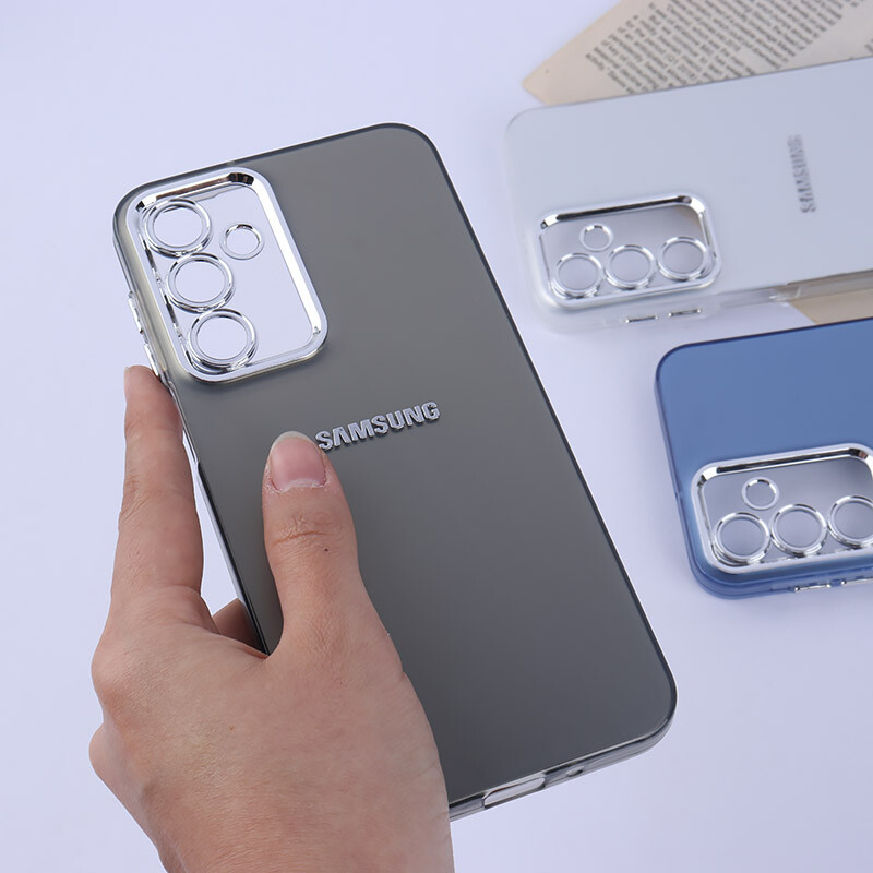 قاب PC سامسونگ Galaxy A16 4G / A16 5G براق متال محافظ لنزدار